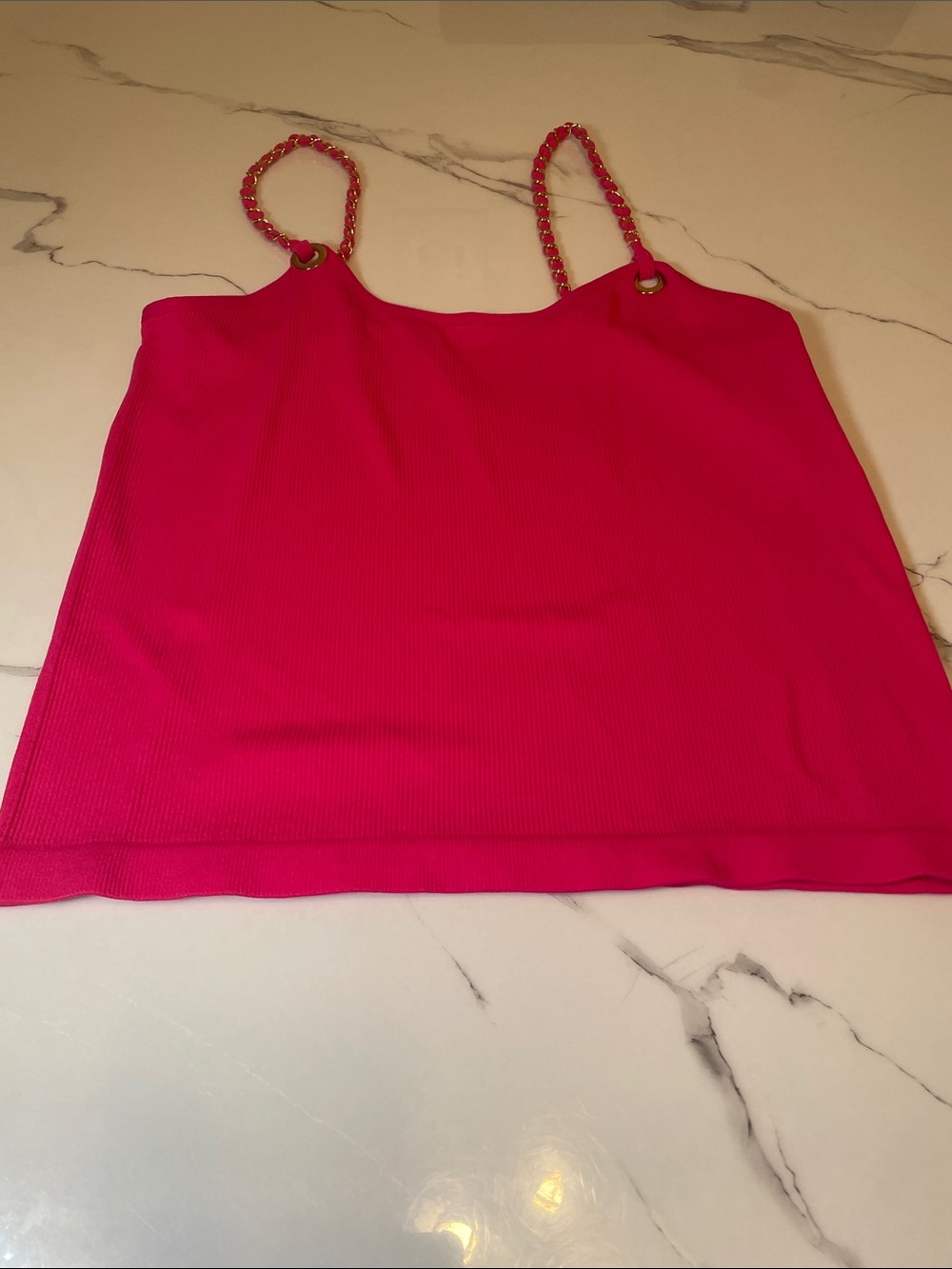Women’s Hot Pink Chain-Strap Cami Top